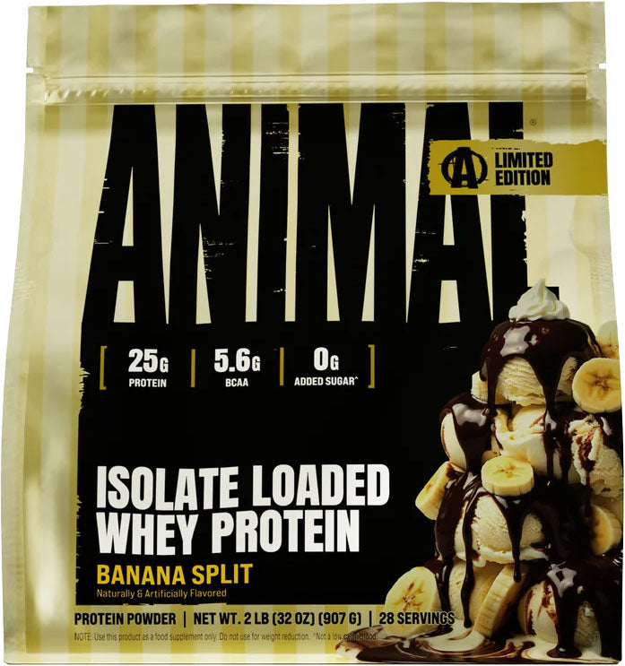 Animal Isolate Loaded Whey Protein-2 lbs-Banana Split (Limited Edition)-N101 Nutrition