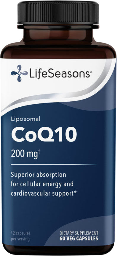 LifeSeasons Liposomal CoQ10 200 mg-60 veg capsules-N101 Nutrition