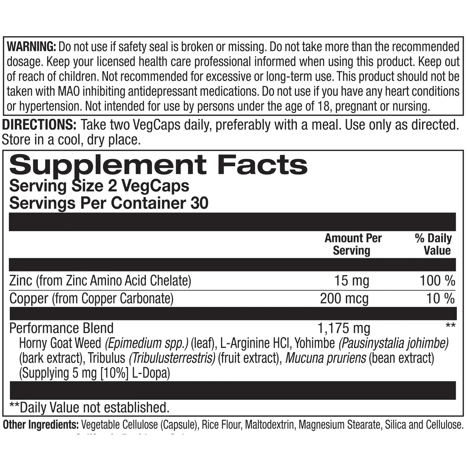 Action Labs Super Horny Goat Weed Stand-Out Support-N101 Nutrition