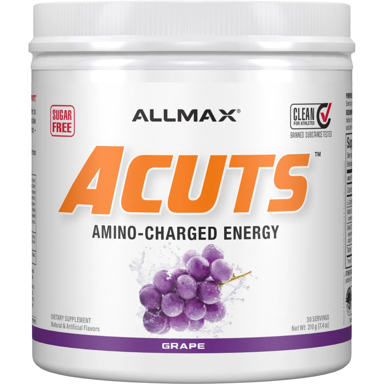 ALLMAX ACUTS Amino-Charged Energy-30 servings (210 g)-Grape-N101 Nutrition