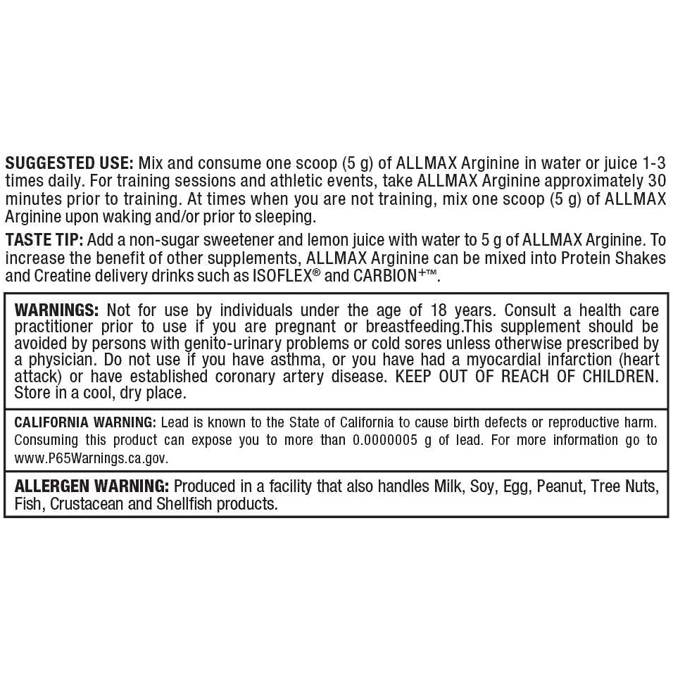 ALLMAX Arginine HCl Powder-N101 Nutrition