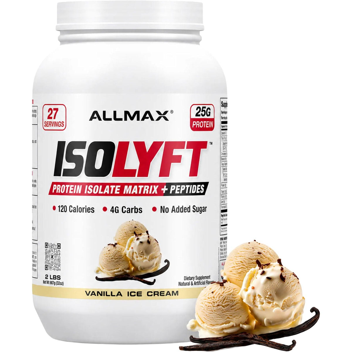 ALLMAX IsoLyft Multi-Source Protein-2 lbs-Vanilla Ice Cream-N101 Nutrition