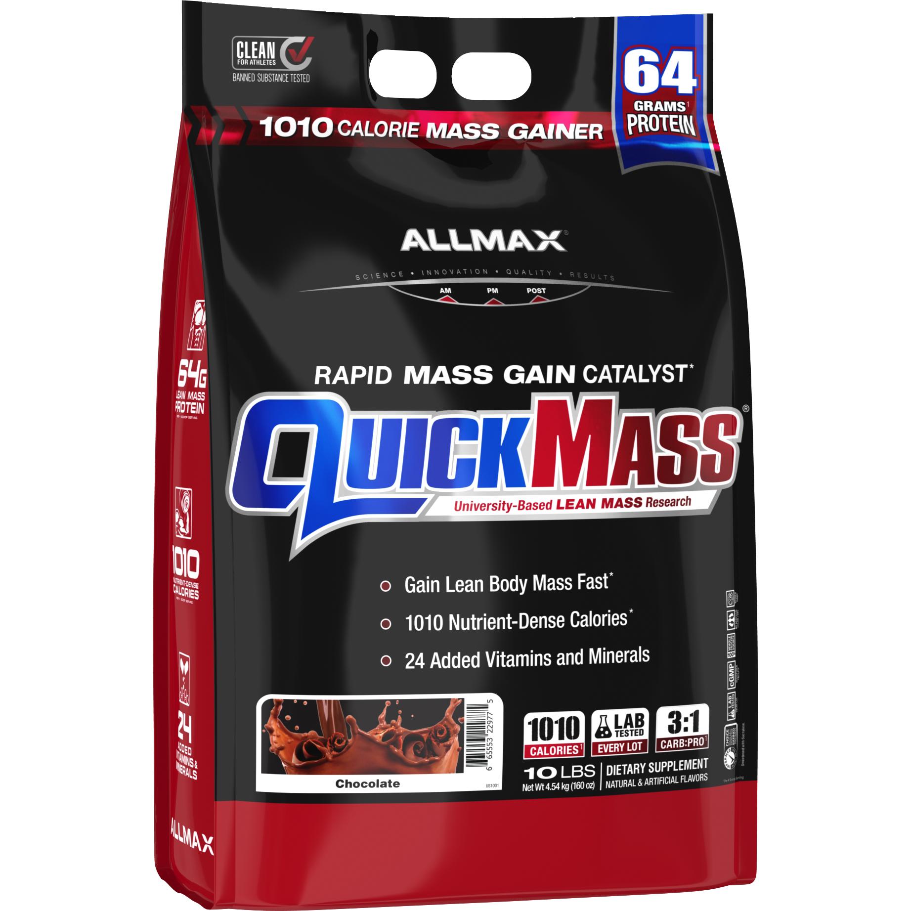 ALLMAX QuickMass-10 lbs-Chocolate-N101 Nutrition