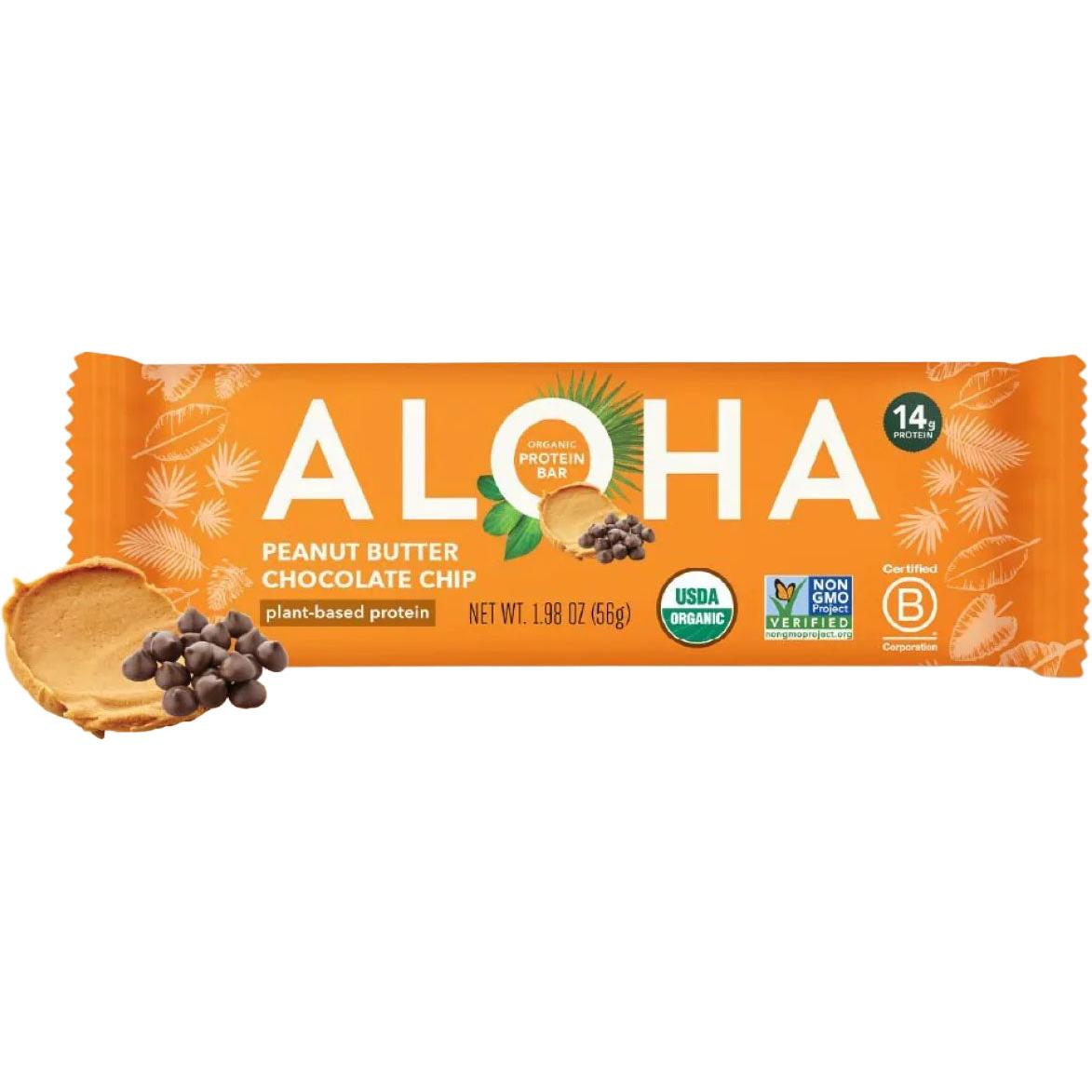 ALOHA Organic Plant-Based Protein Bars-Single Bar (56 g)-Peanut Butter Chocolate Chip-N101 Nutrition