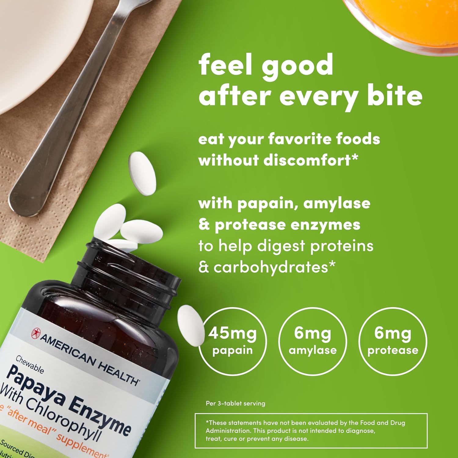 American Health Papaya Enzyme with Chlorophyll-N101 Nutrition