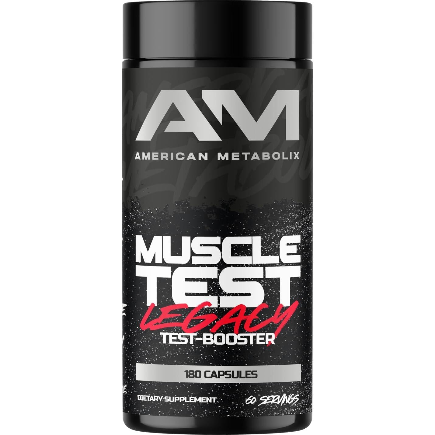 American Metabolix Muscle TEST Legacy Test-Booster-180 capsules-N101 Nutrition