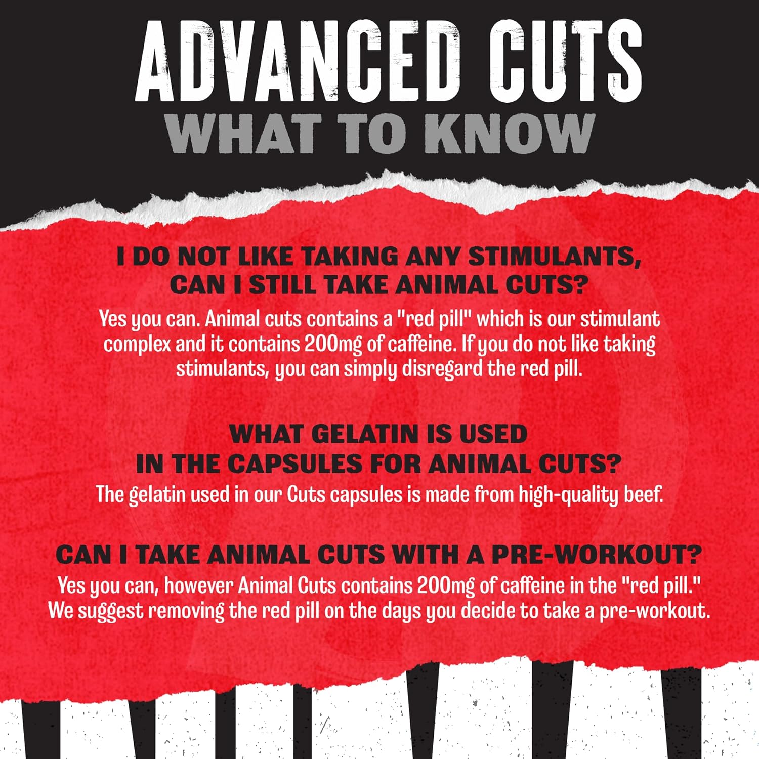 Animal Advanced Cuts-N101 Nutrition