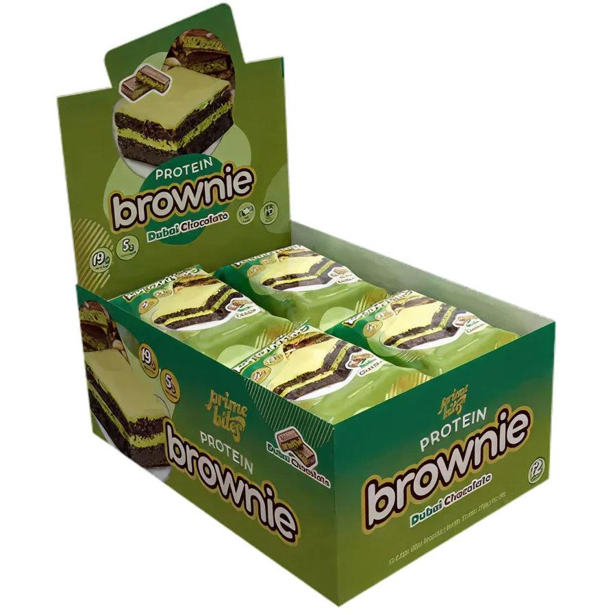 AP Prime Bites Protein Brownies-Box (12 Brownies)-Dubai Chocolate-N101 Nutrition
