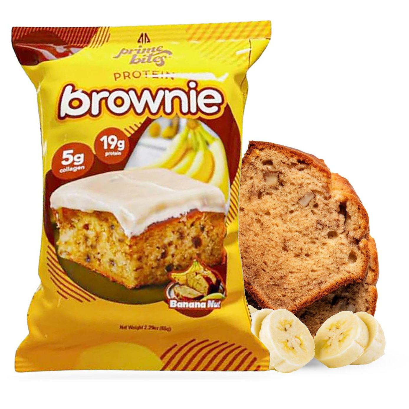 AP Prime Bites Protein Brownies-Single Brownie (65 g)-Banana Nut-N101 Nutrition