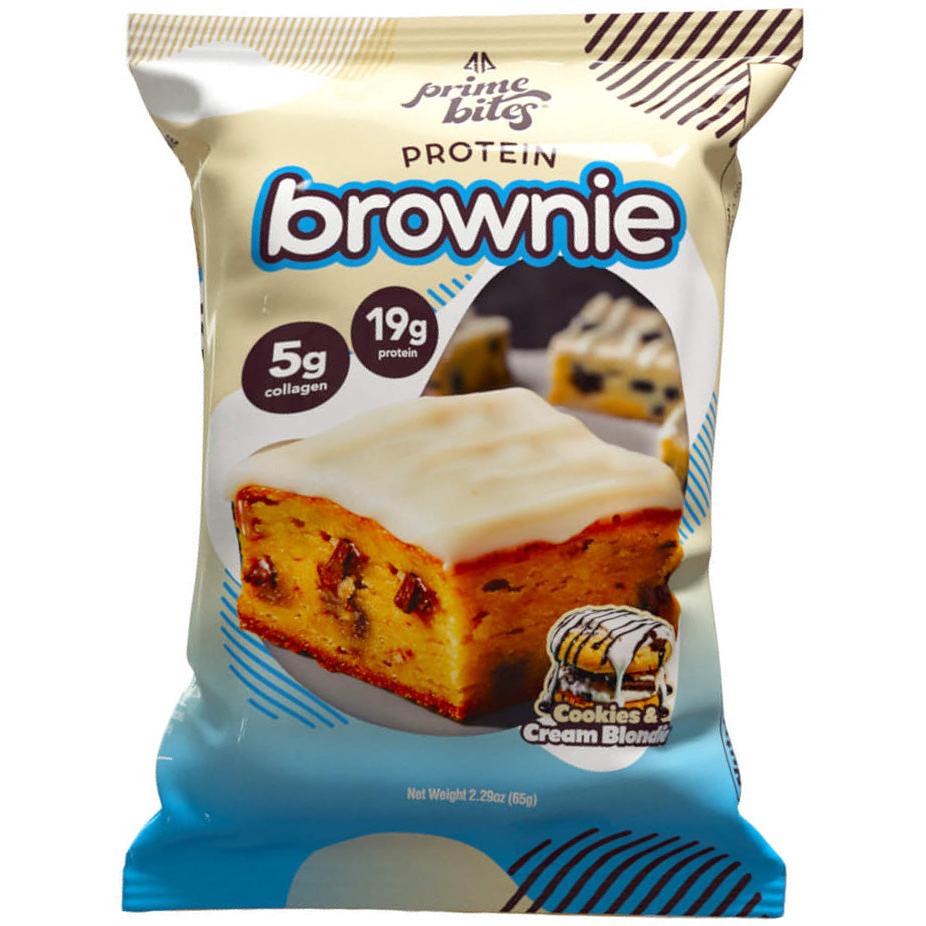 AP Prime Bites Protein Brownies-Single Brownie (65 g)-Cookies & Cream Blondie-N101 Nutrition