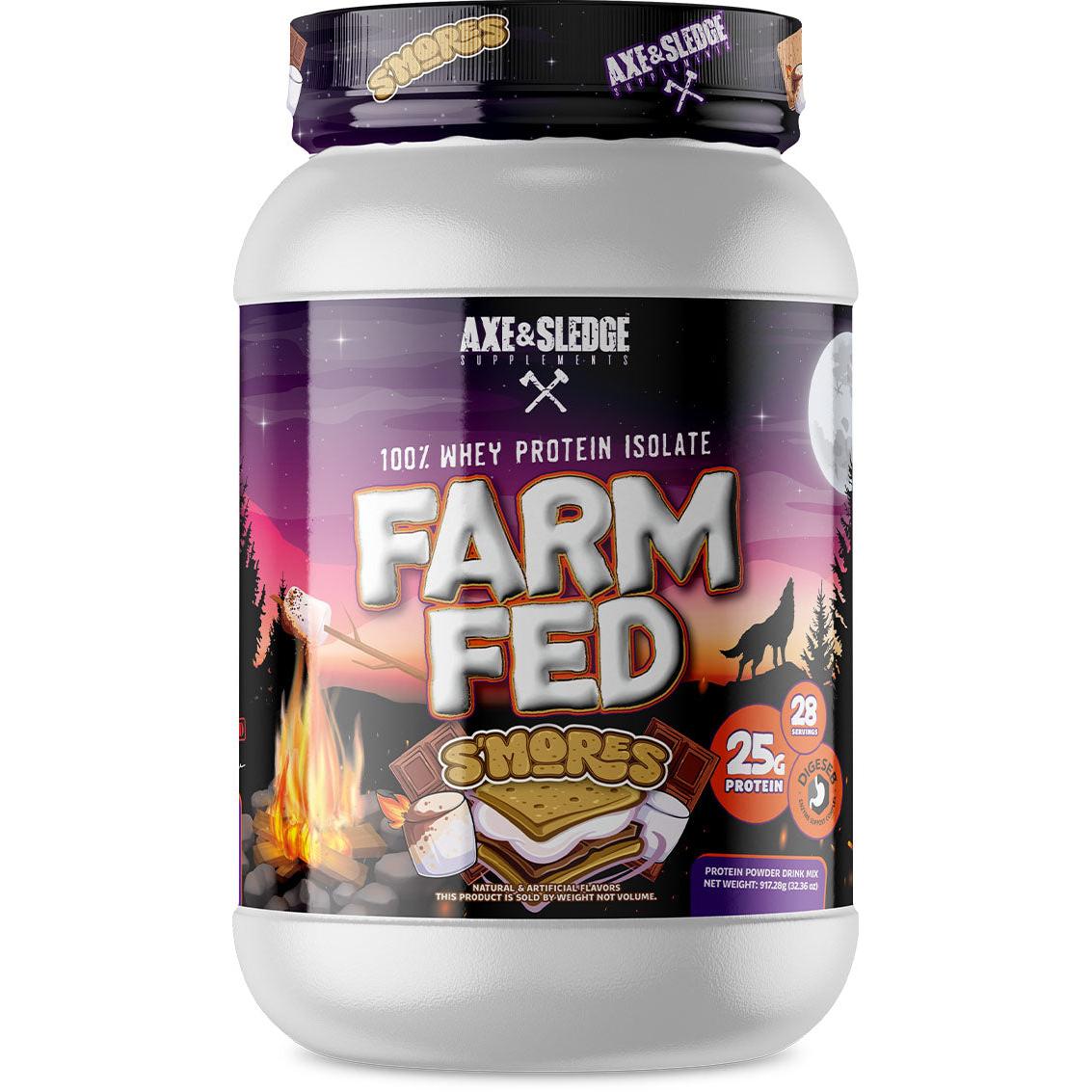 Axe & Sledge FARM FED 100% Whey Protein Isolate-28 servings-S'mores-N101 Nutrition