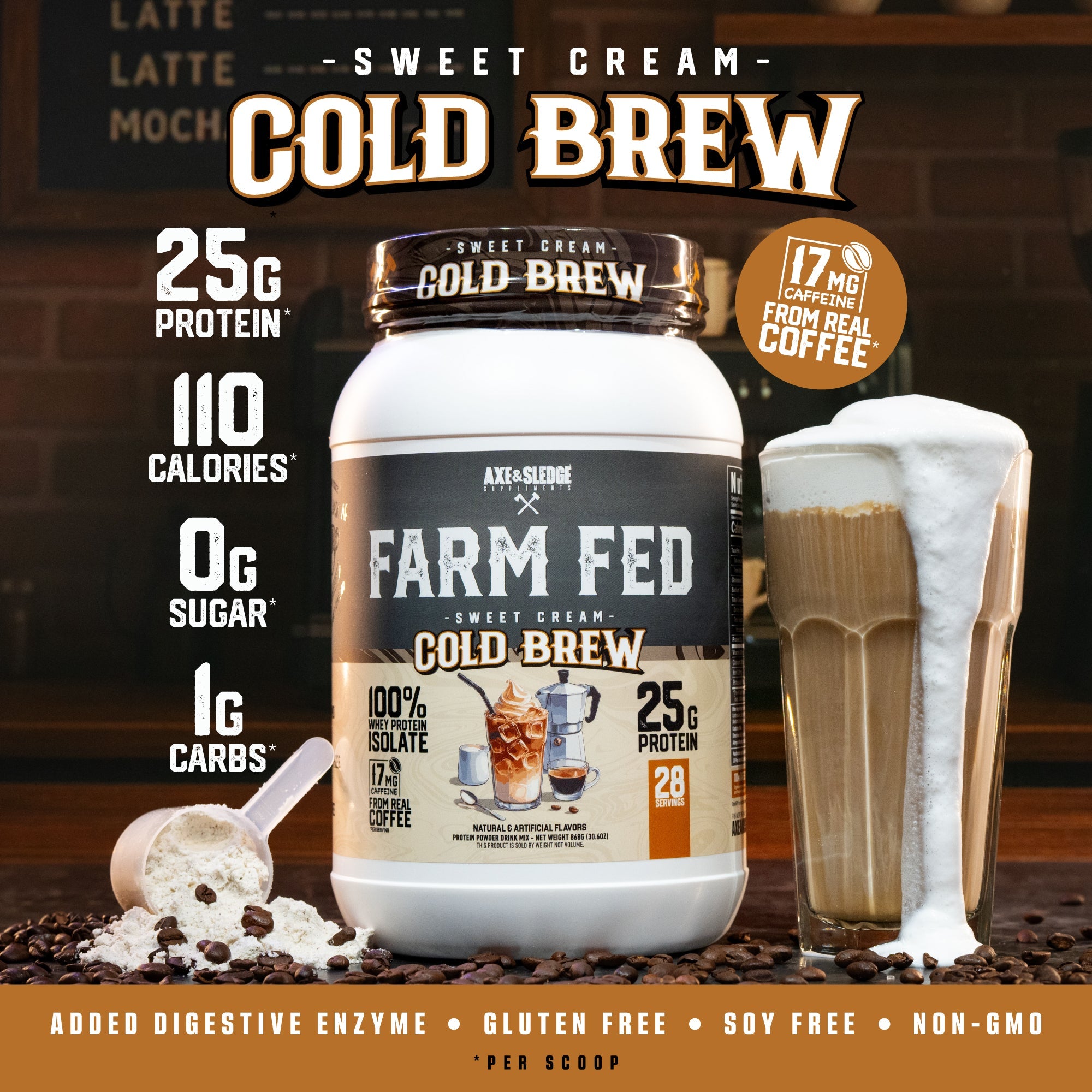Axe & Sledge FARM FED 100% Whey Protein Isolate-N101 Nutrition