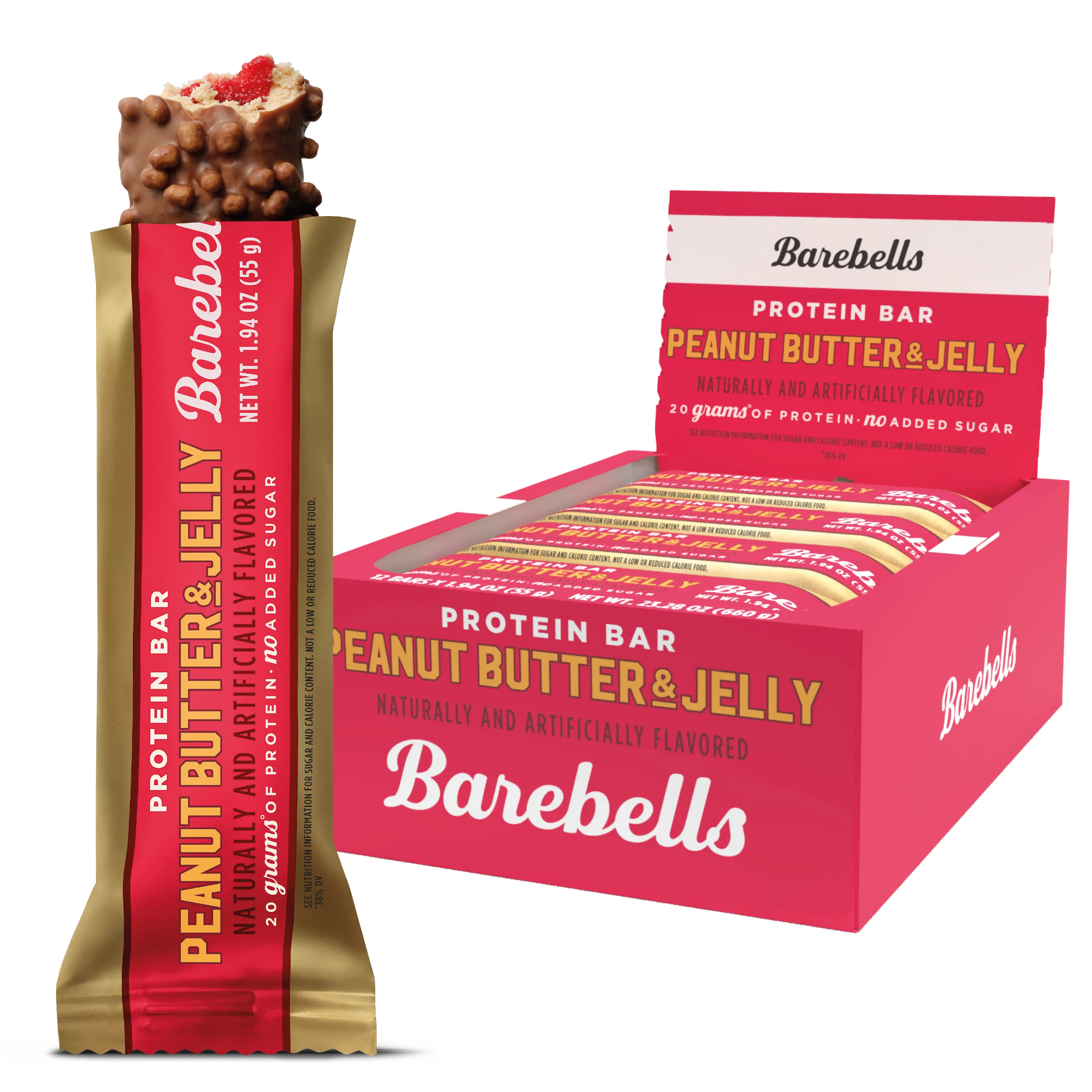Barebells Protein Bars-Box (12 bars)-Peanut Butter & Jelly-N101 Nutrition