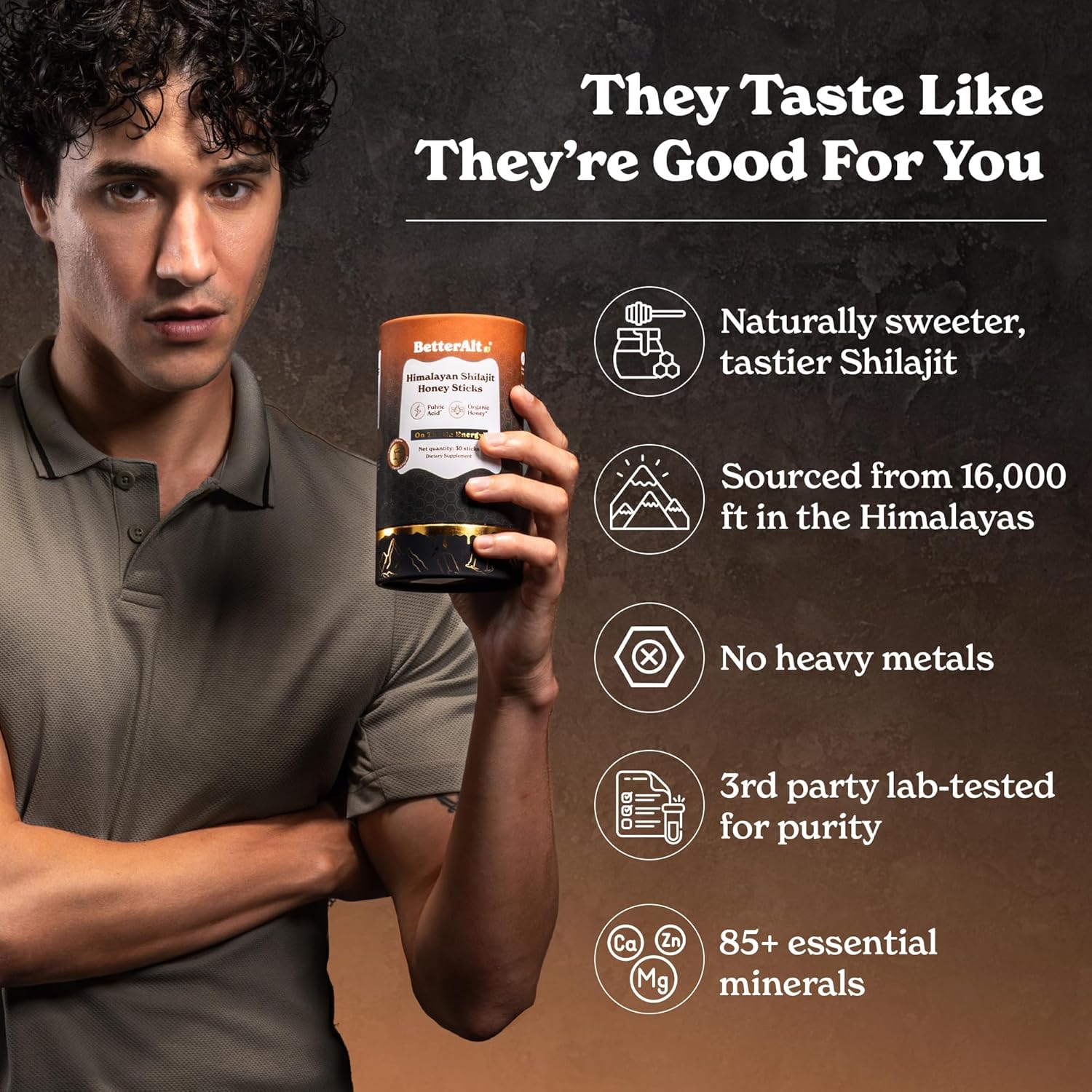 BetterAlt Himalayan Shilajit Honey Sticks-N101 Nutrition