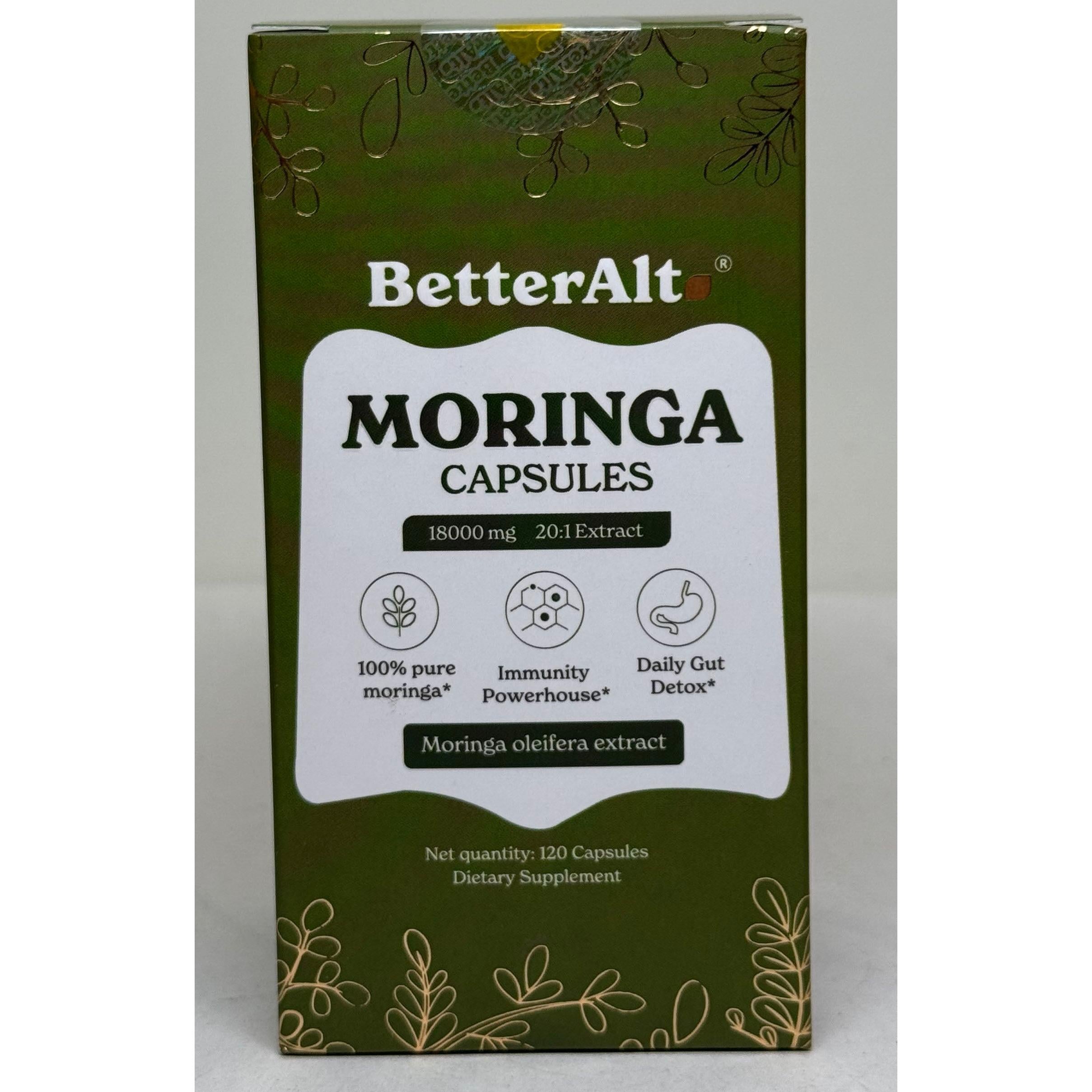 BetterAlt Moringa Capsules-120 capsules-N101 Nutrition