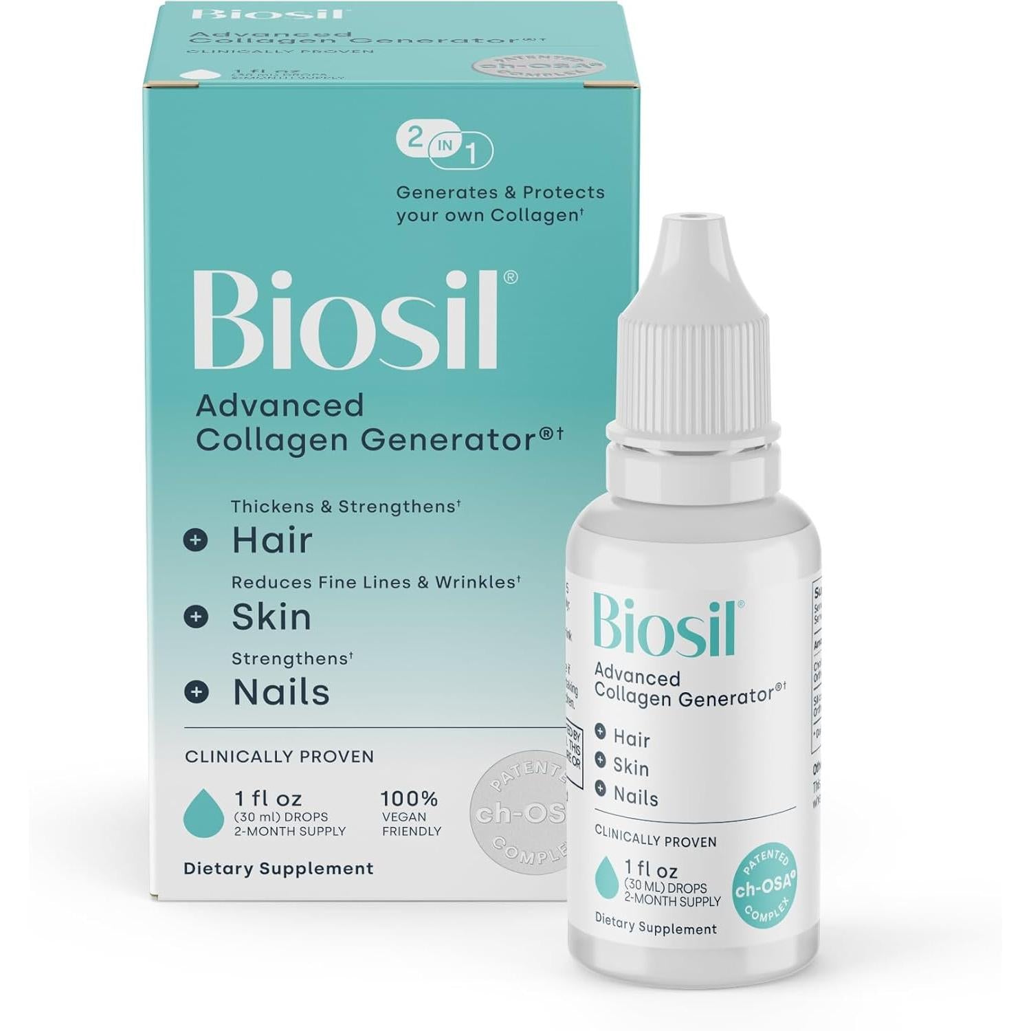 Biosil® Advanced Collagen Generator Drops-1 fl oz (30 mL)-N101 Nutrition