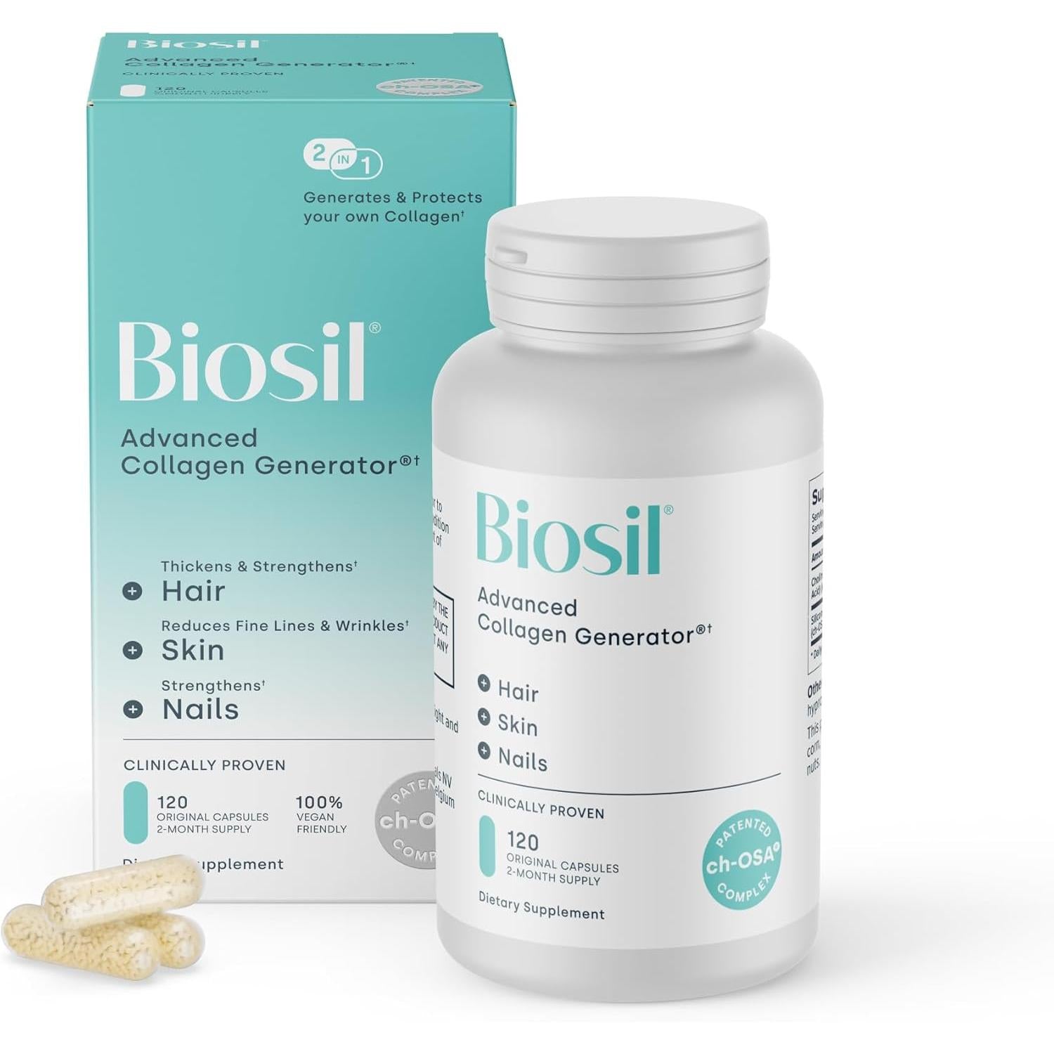 Biosil® Advanced Collagen Generator Original Capsules-120 count-N101 Nutrition