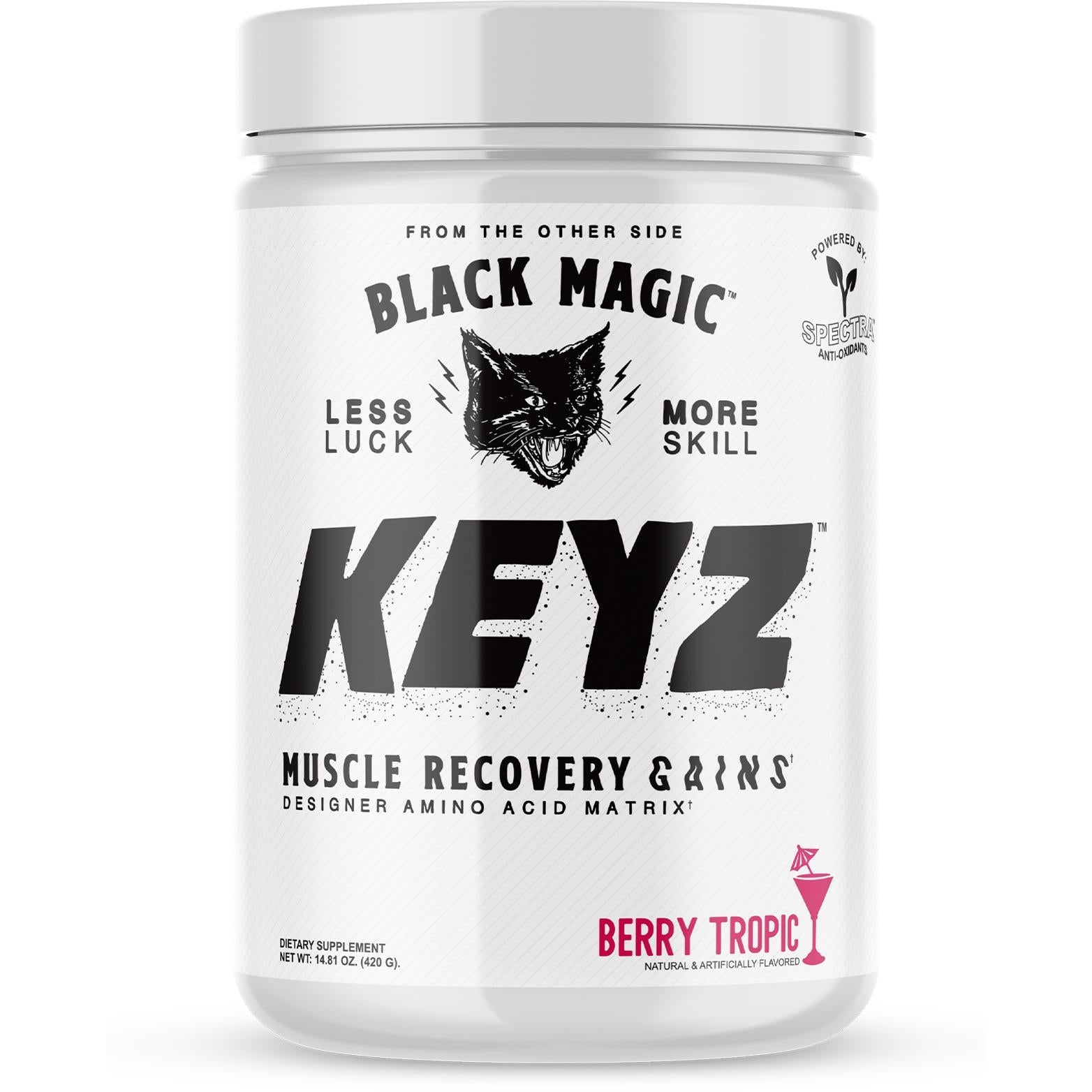 Black Magic KEYZ-30 servings-Berry Tropic-N101 Nutrition
