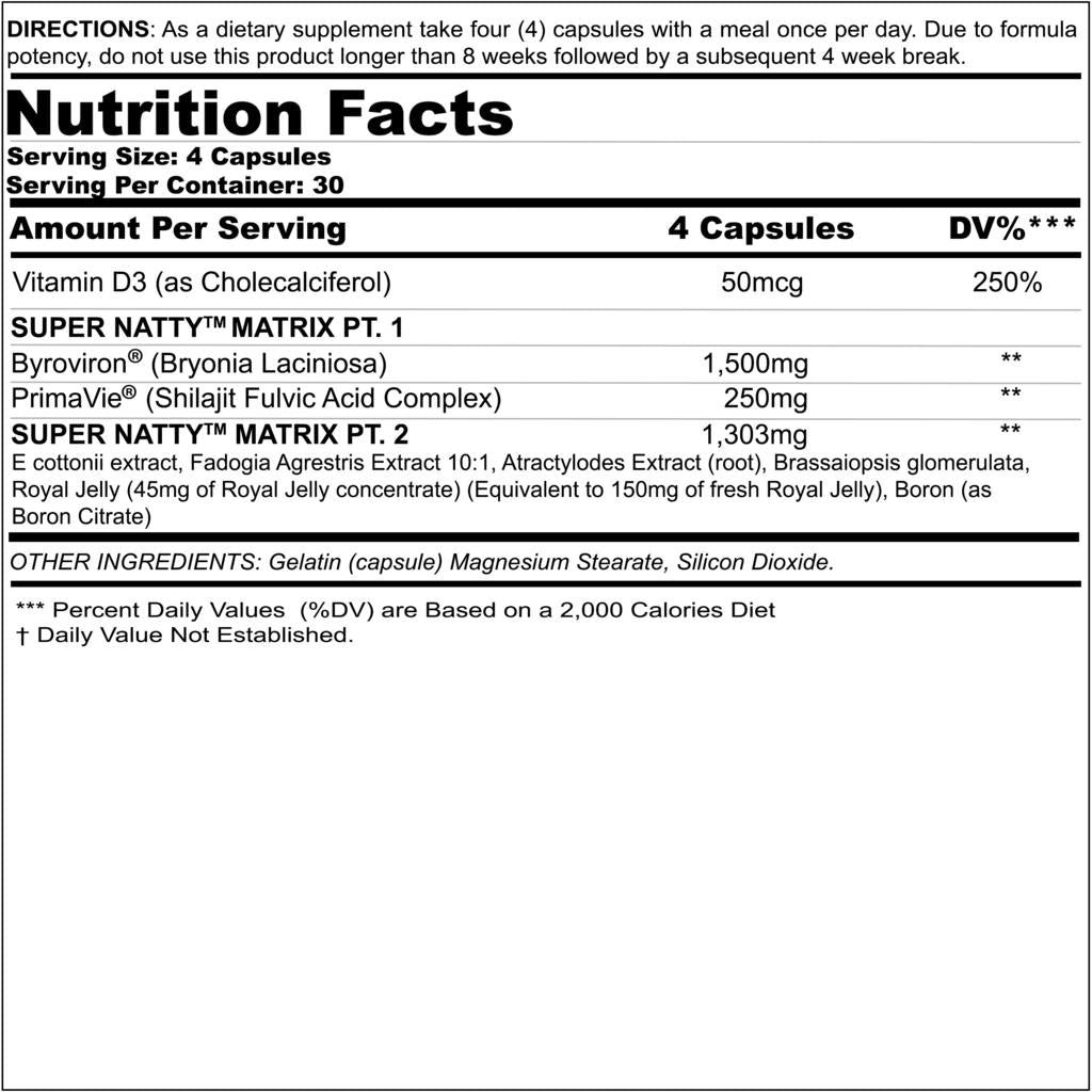 Black Magic Super Natty-N101 Nutrition