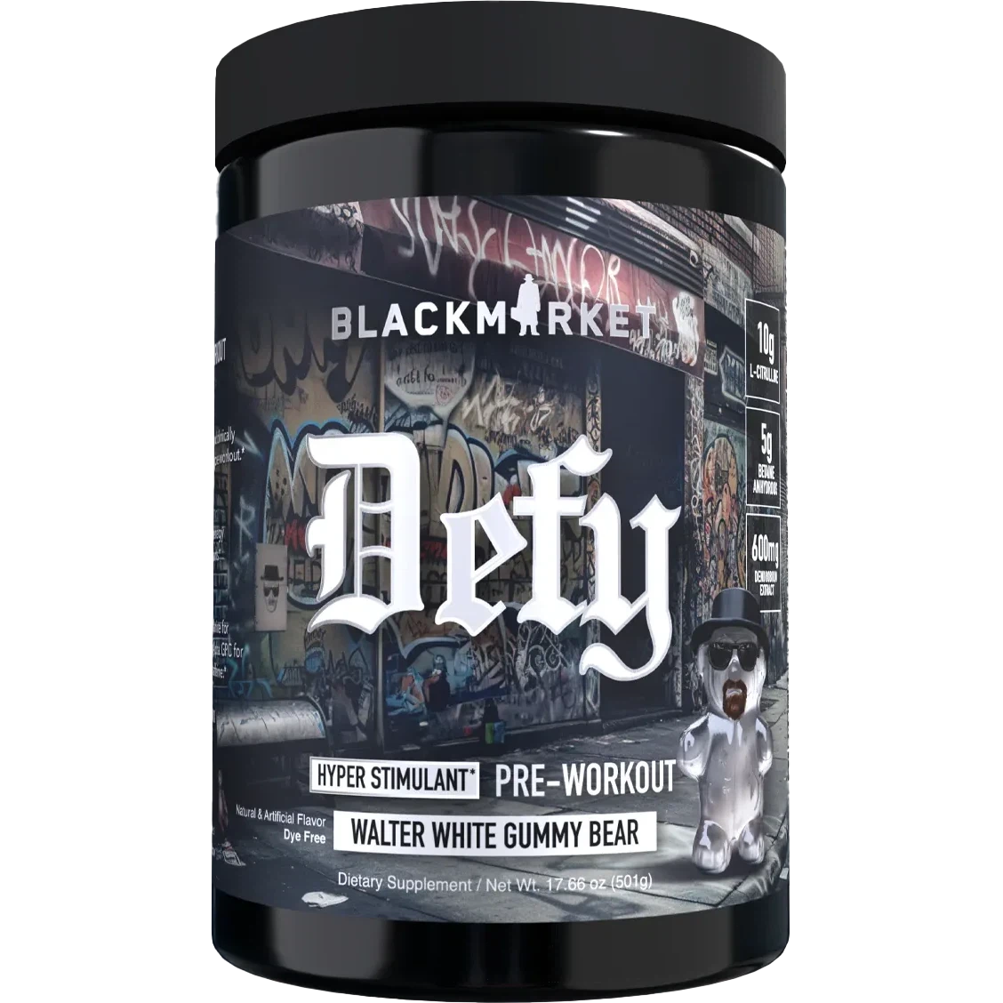 BlackMarket Defy-40/20 servings-Walter White Gummer Bear-N101 Nutrition