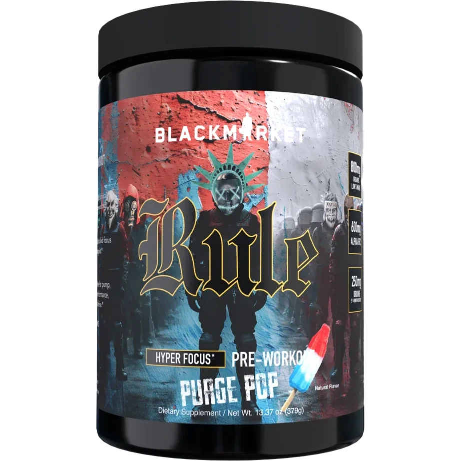 BlackMarket Rule-40 servings-Purge Pop-N101 Nutrition