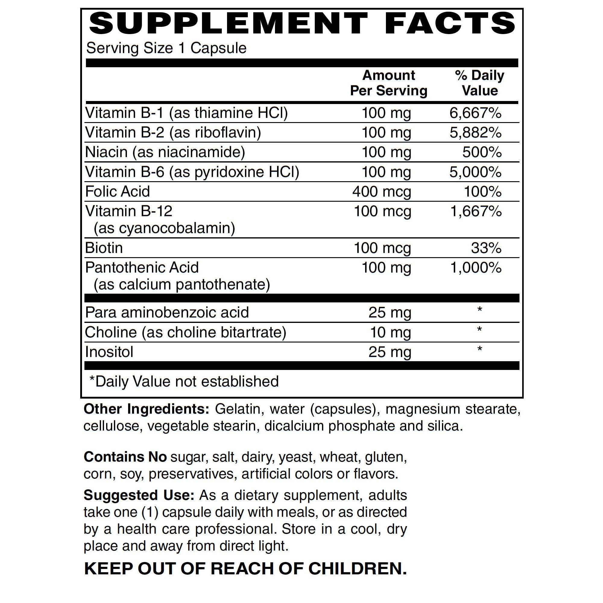 Blue Ridge B-Complex 100-N101 Nutrition