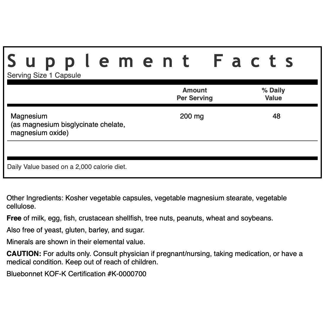 Bluebonnet Buffered Chelated Magnesium-N101 Nutrition