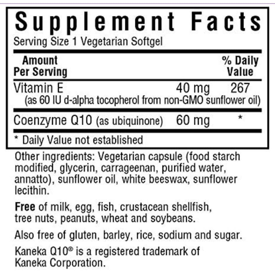 Bluebonnet CoQ10 - 60 mg-N101 Nutrition