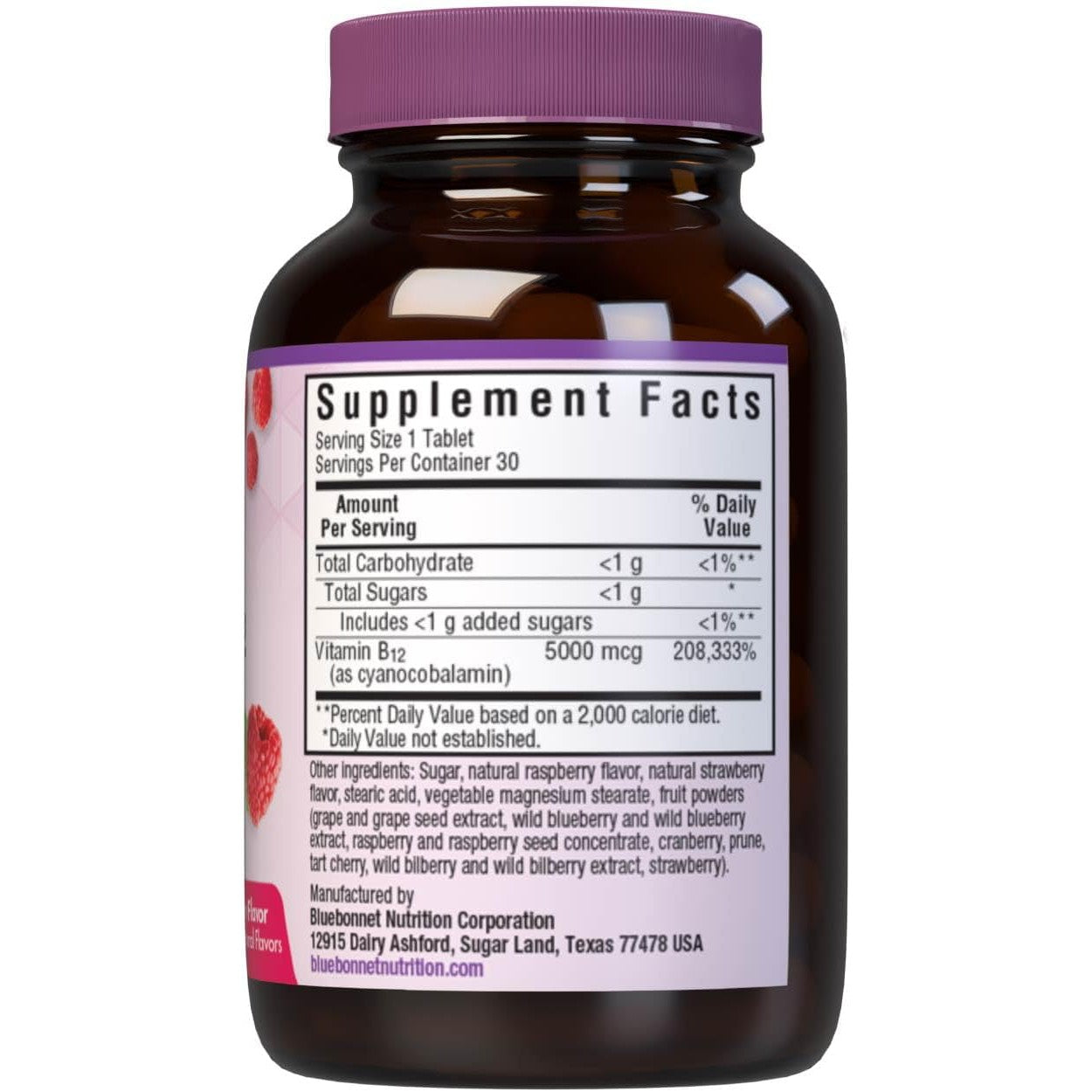 Bluebonnet EarthSweet Chewables Vitamin B12 5000 mcg, Raspberry-N101 Nutrition