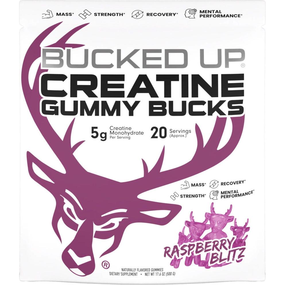 Bucked Up Creatine Gummy Bucks-bag (20 servings)-Raspberry Blitz-N101 Nutrition