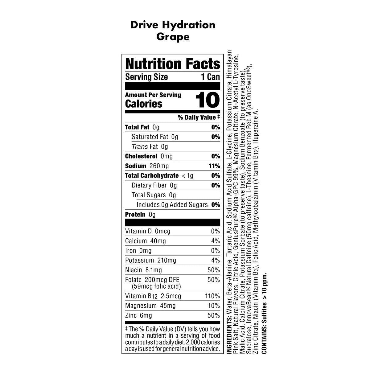 Bucked Up Drive Hydration RTD-N101 Nutrition