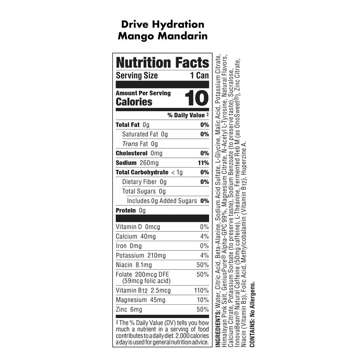 Bucked Up Drive Hydration RTD-N101 Nutrition