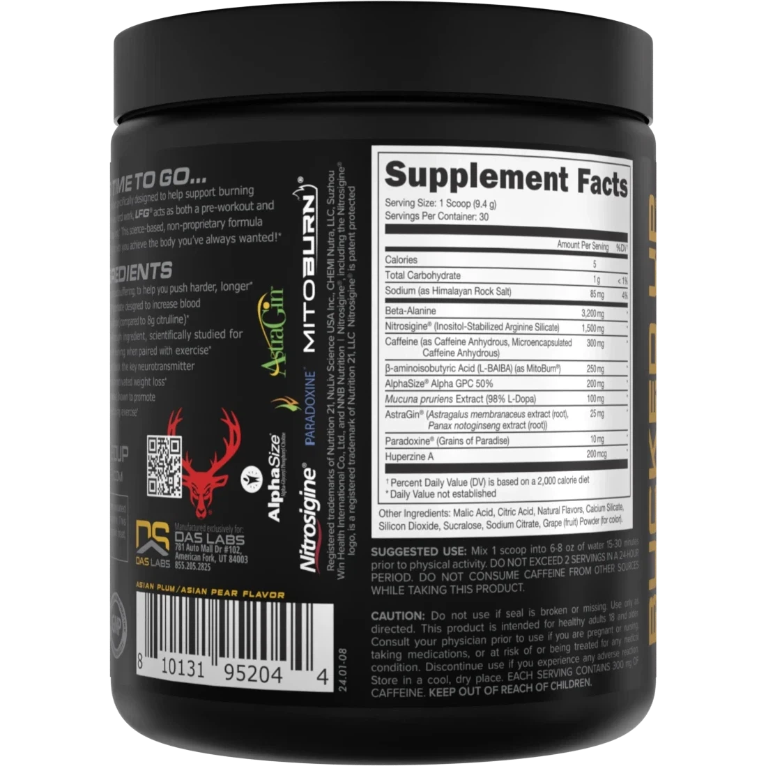 Bucked Up LFG Burn Anime Series-N101 Nutrition