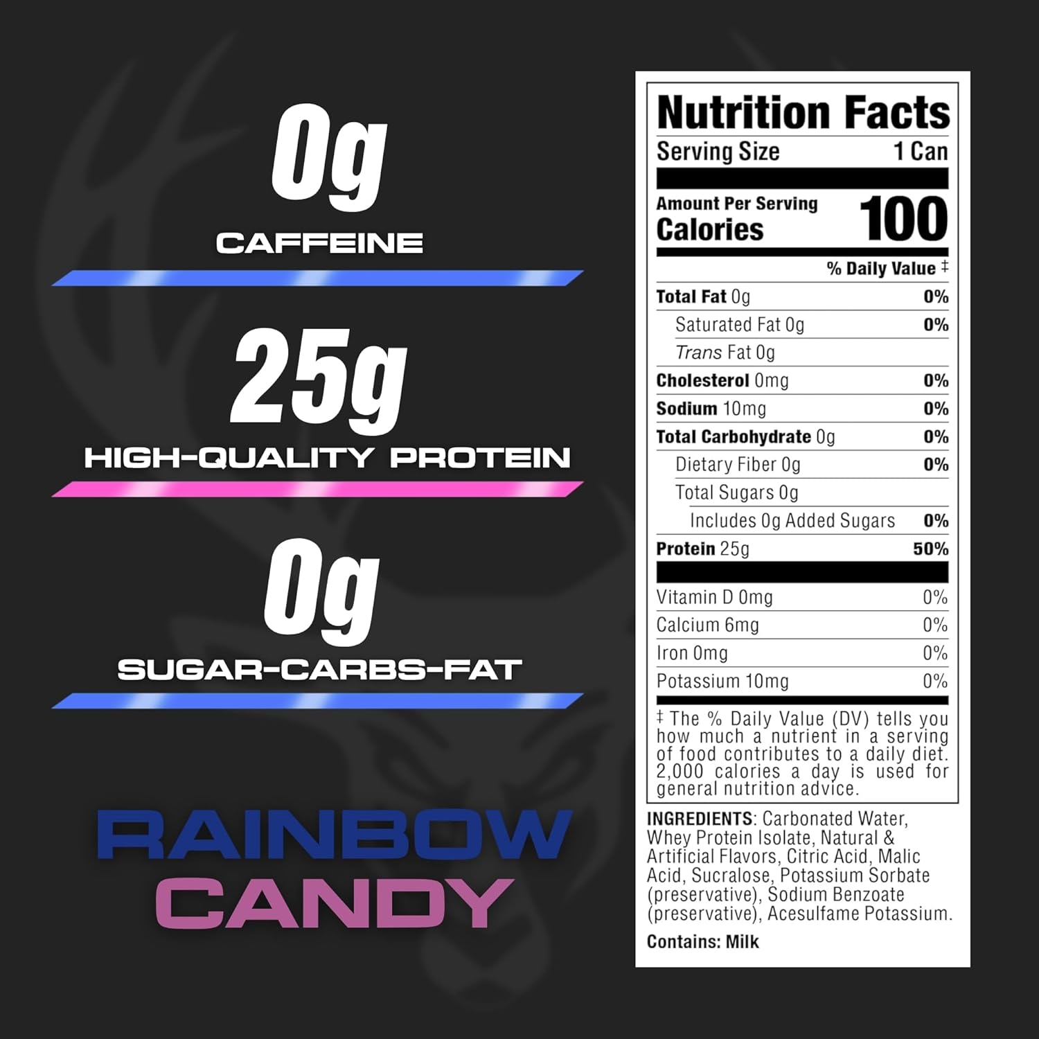 Bucked Up Lightly Carbonated Protein RTD-N101 Nutrition