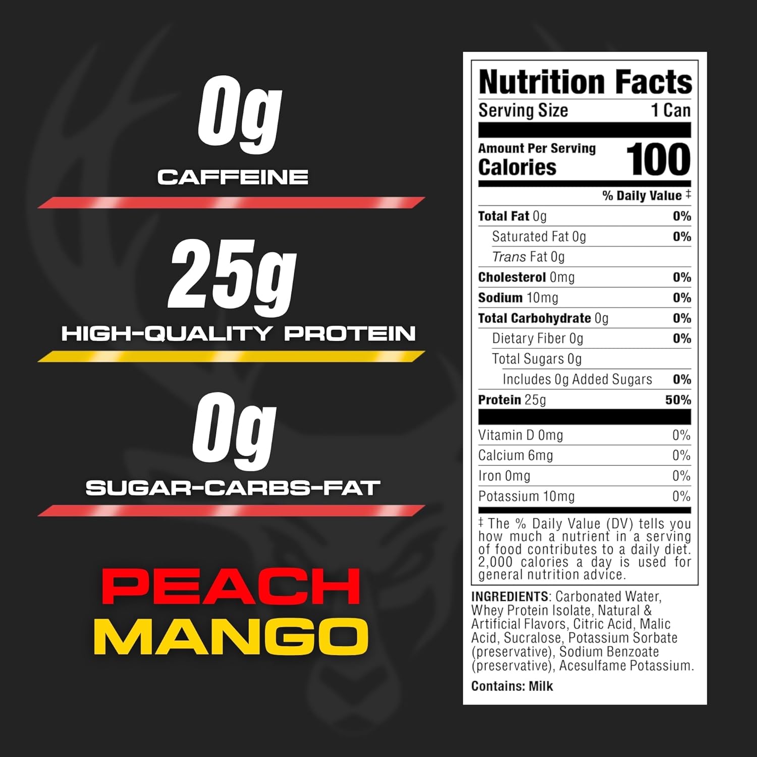 Bucked Up Lightly Carbonated Protein RTD-N101 Nutrition