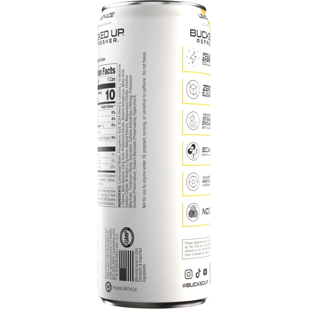 Bucked Up Refresher RTD-N101 Nutrition