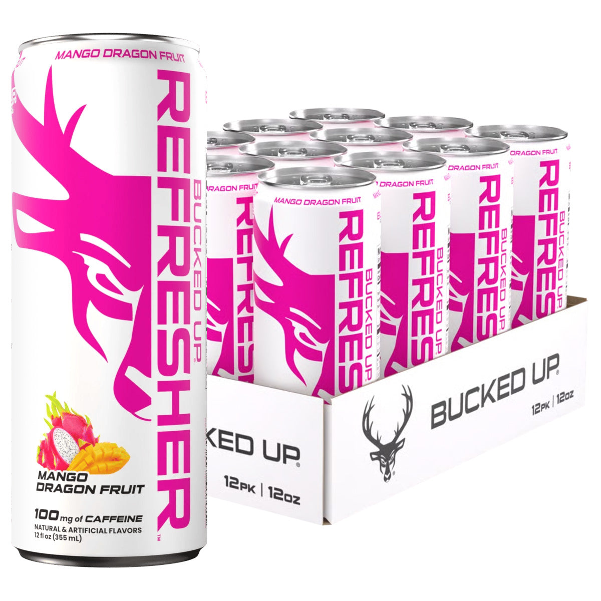 Bucked Up Refresher RTD-Case (12 cans)-Mango Dragonfruit-N101 Nutrition