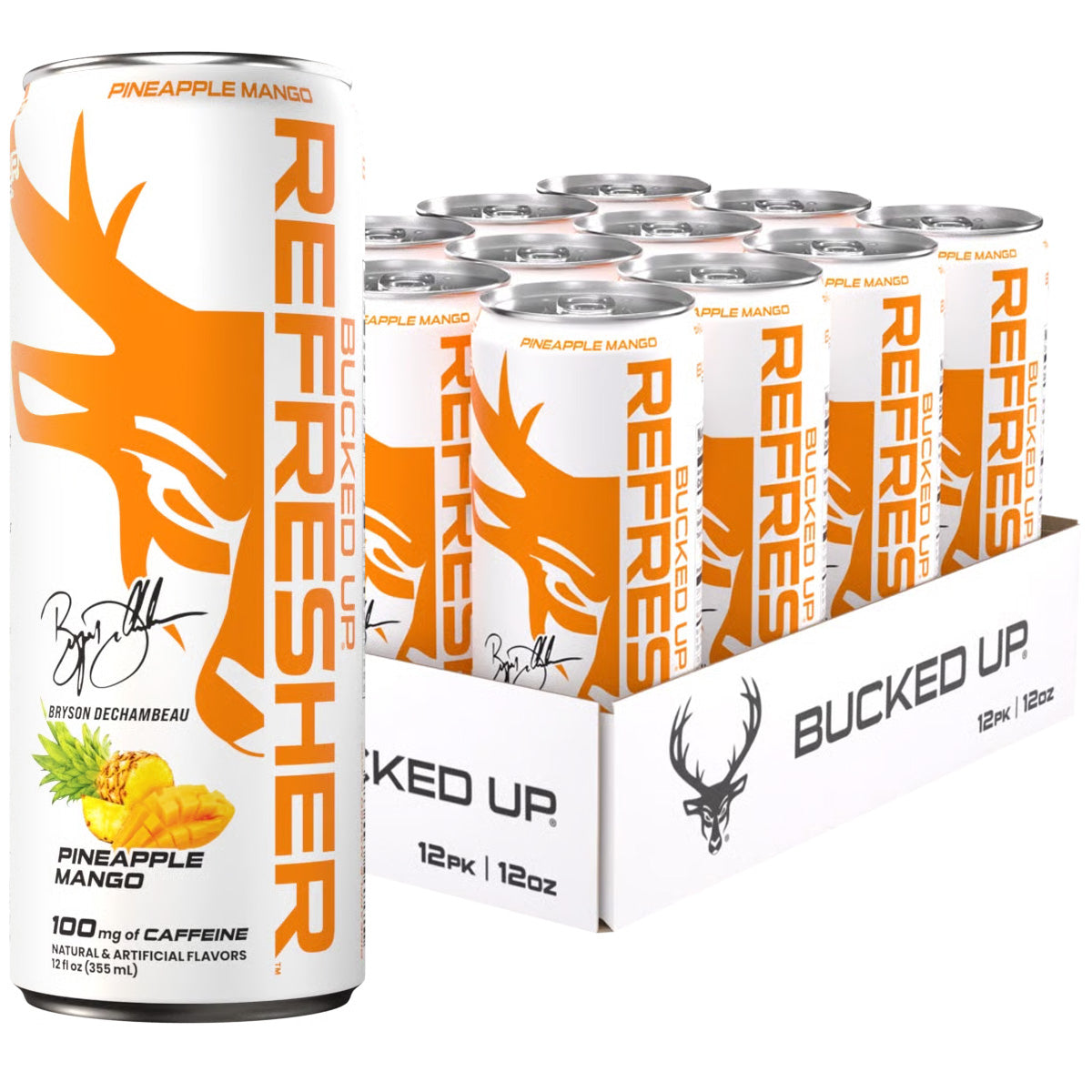 Bucked Up Refresher RTD-Case (12 cans)-Pineapple Mango-N101 Nutrition