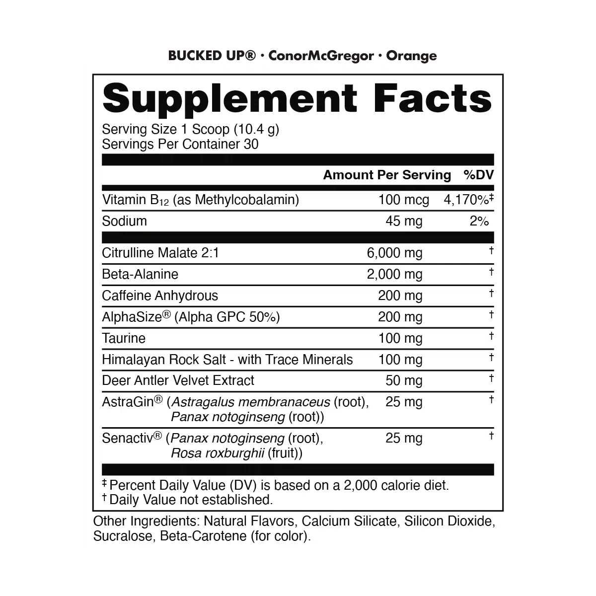 Bucked Up x Conor McGregor Pre-Workout-N101 Nutrition