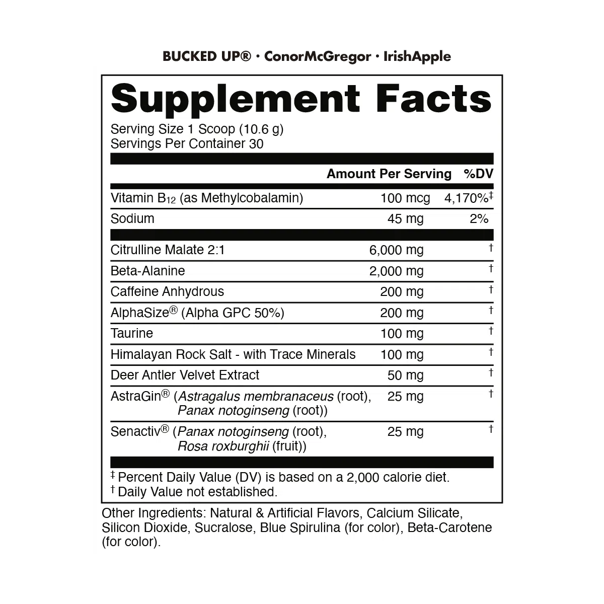 Bucked Up x Conor McGregor Pre-Workout-N101 Nutrition