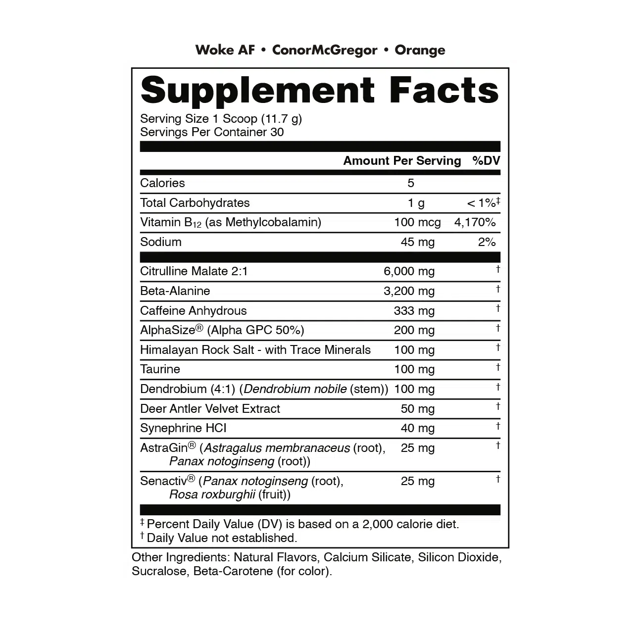 Bucked Up x Conor McGregor WOKE AF-N101 Nutrition