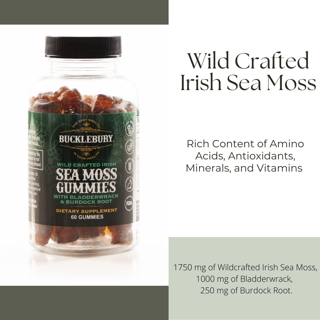 Bucklebury Wild Crafted Irish Sea Moss Gummies-N101 Nutrition