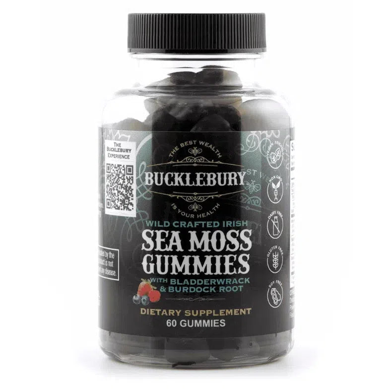 Bucklebury Wild Crafted Irish Sea Moss Gummies (BEST BY 11/2026 - FINAL SALE / NO RETURNS)-60 gummies-N101 Nutrition