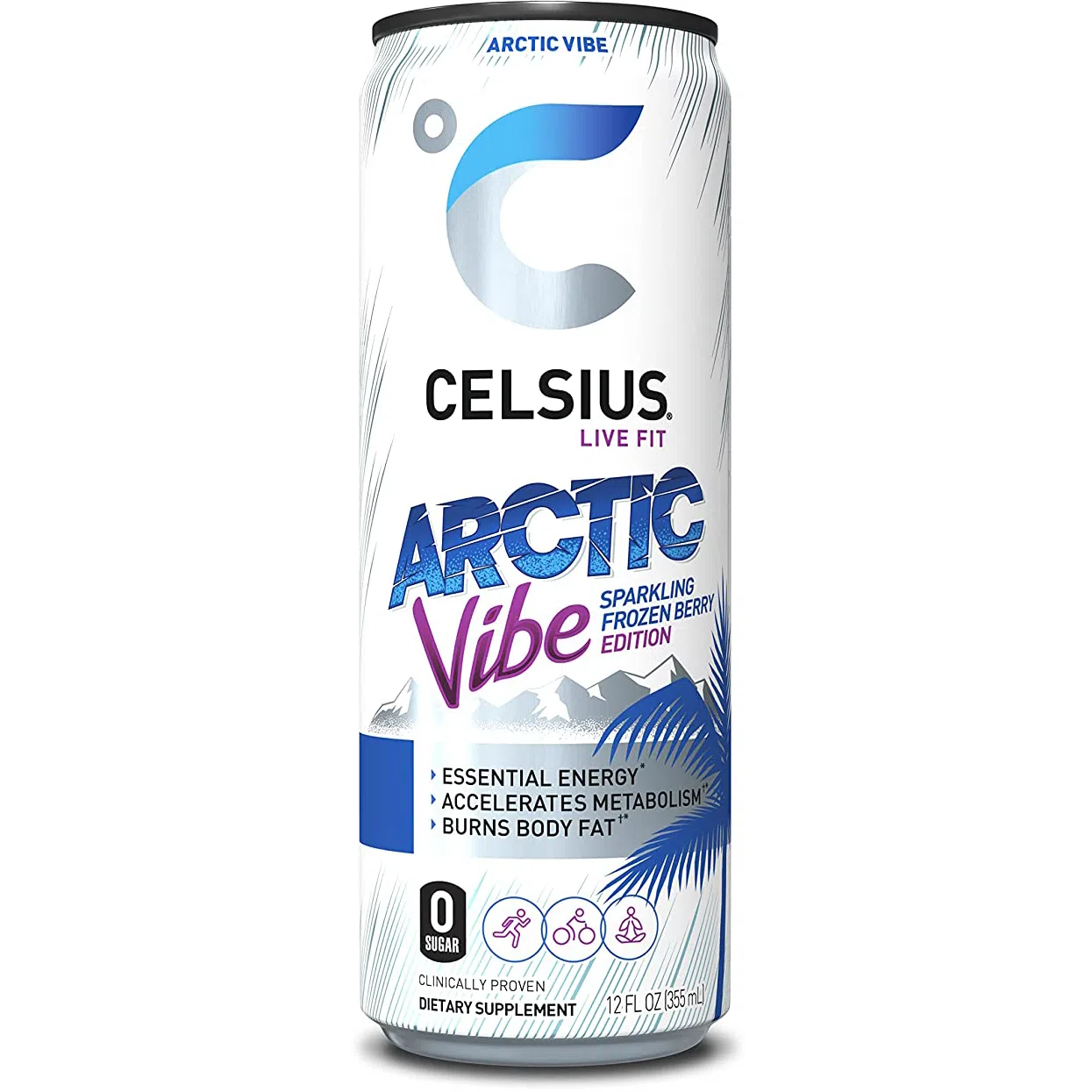 Celsius Energy Drink-Single (12 fl oz / 355 mL)-ARCTIC VIBE Sparkling Frozen Berry-N101 Nutrition