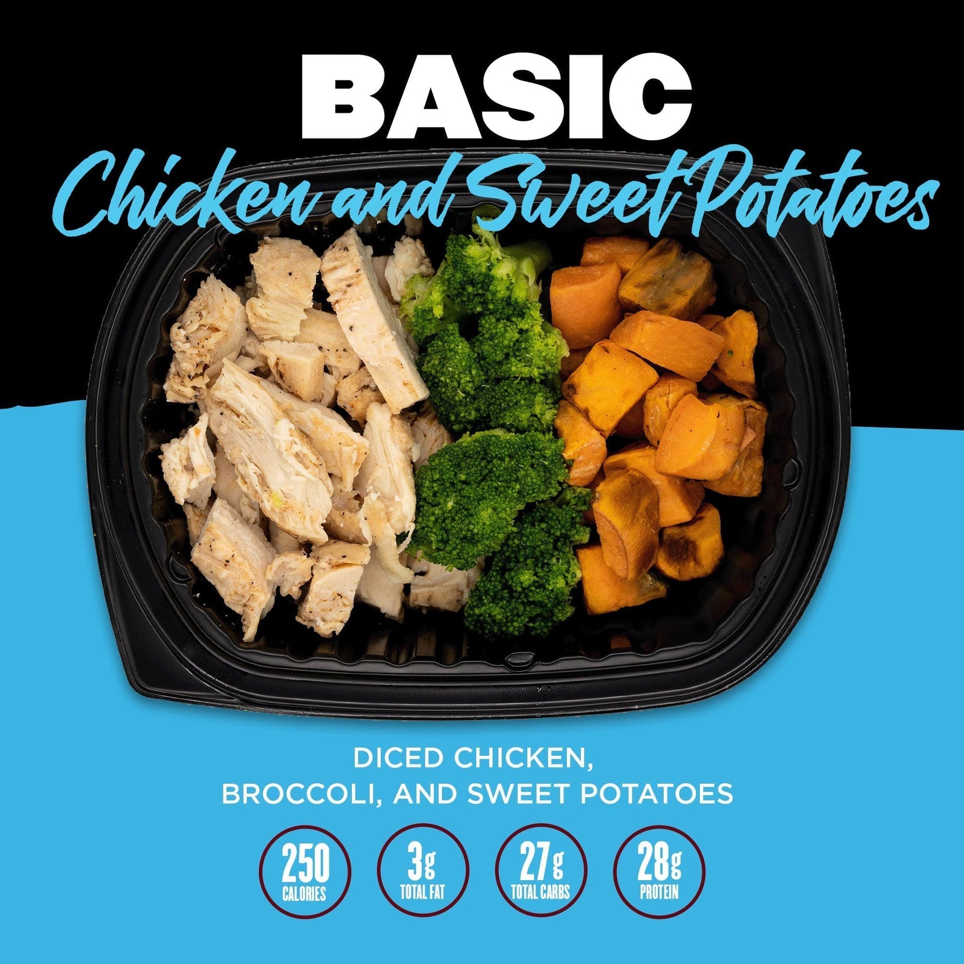 Clean Eatz Kitchen Meal Basics-Chicken and Sweet Potatoes-N101 Nutrition