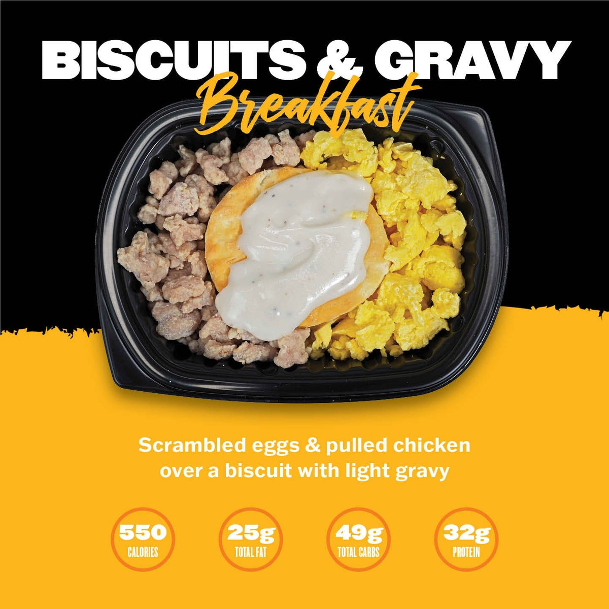 Clean Eatz Kitchen Meal Breakfast-Biscuits & Gravy Breakfast-N101 Nutrition