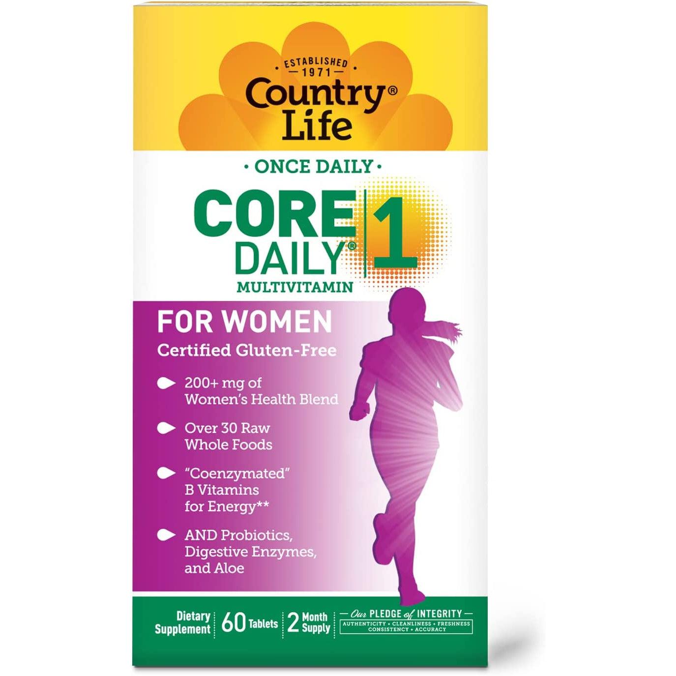 Country Life Core Daily-1 Multivitamin for Women-60 tablets-N101 Nutrition