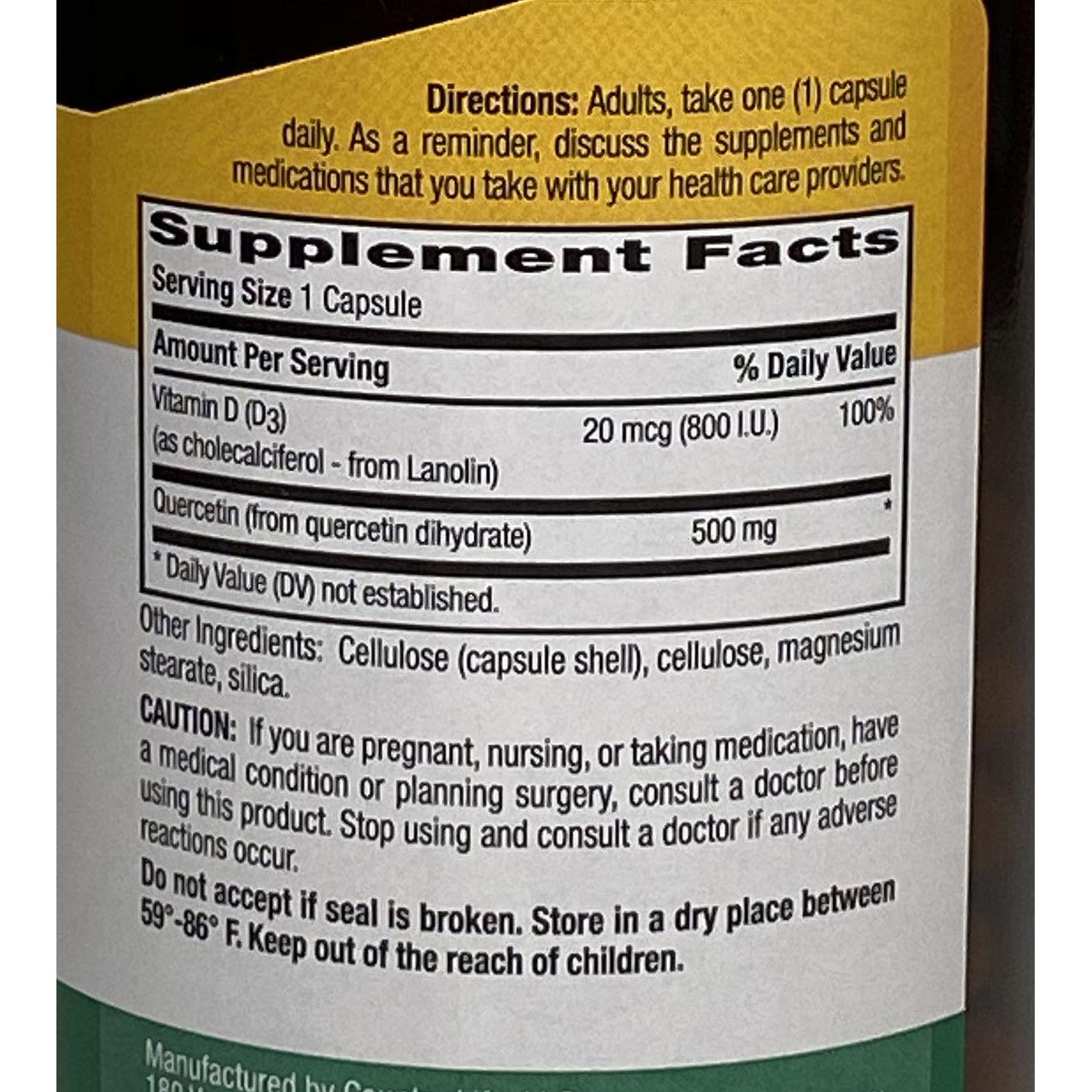 Country Life Quercetin + D3-N101 Nutrition