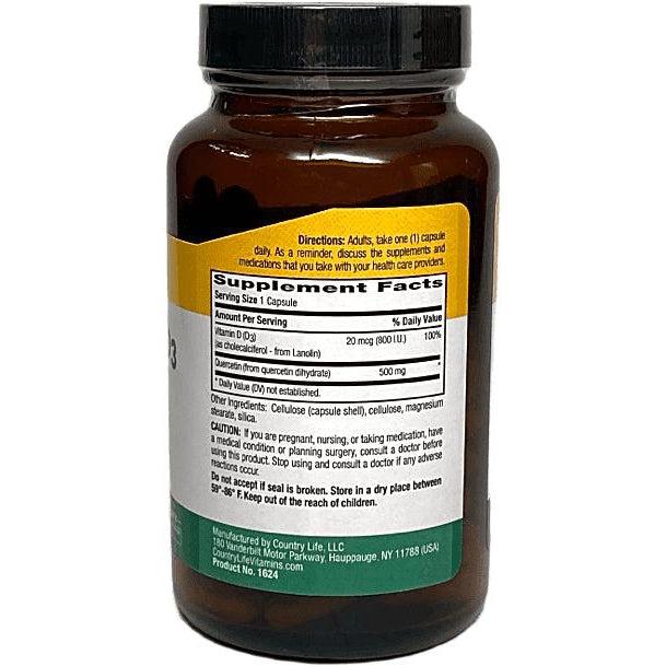 Country Life Quercetin + D3-N101 Nutrition