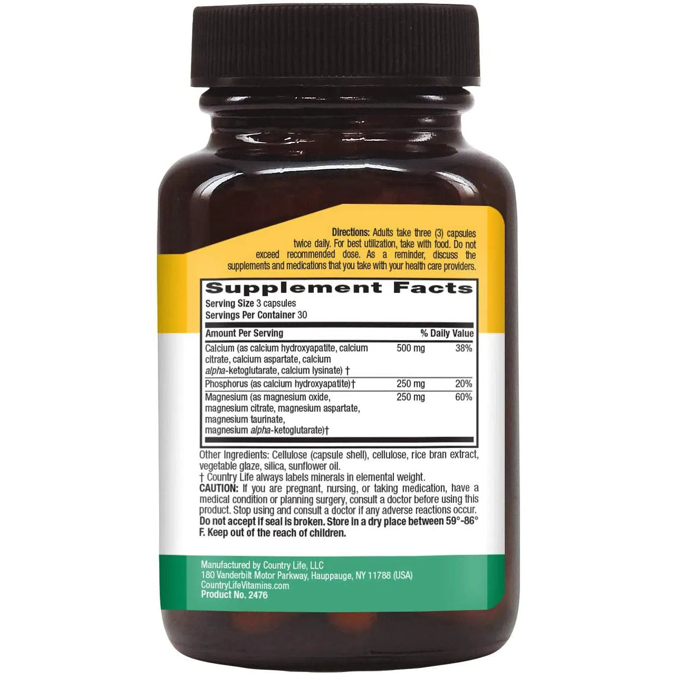 Country Life Target-Mins Calcium Magnesium Caps-N101 Nutrition